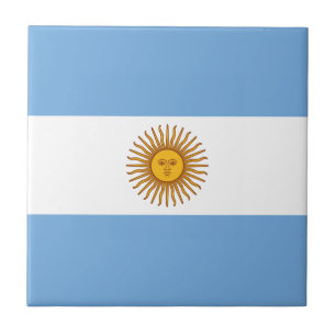 Patriotic Argentinian Flag Ceramic Tile
