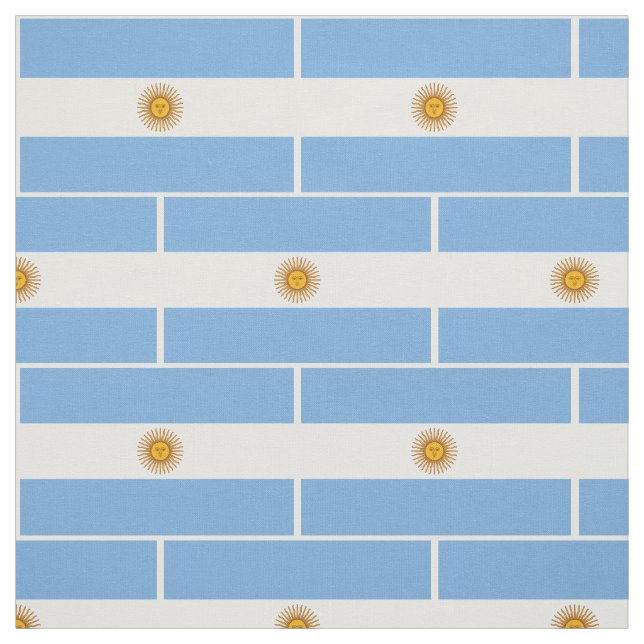 Patriotic Argentinian Flag Fabric (Swatch)
