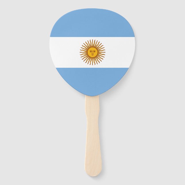 Patriotic Argentinian Flag Hand Fan (Front)