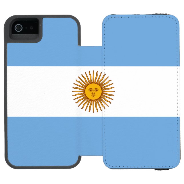 Patriotic Argentinian Flag Incipio iPhone Wallet Case (Folio Open)