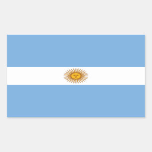 Patriotic Argentinian Flag Rectangular Sticker