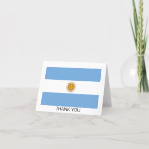 Patriotic Argentinian Flag Thank You Card