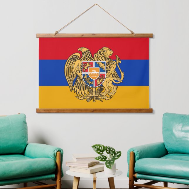 Patriotic Armenia Tapestry, framed Armenian Flag Hanging Tapestry (Living Room)