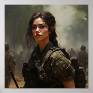 Patriotic Army Soldier Poster Support our Troops