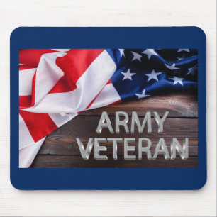Patriotic “Army Veteran” Mouse Pad