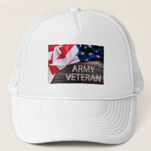 Patriotic “Army Veteran” Trucker Hat