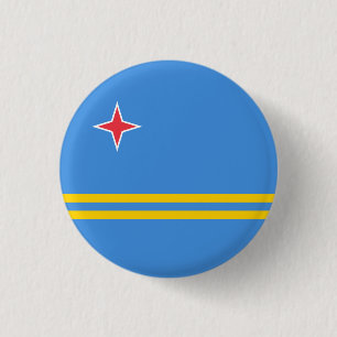 Patriotic Aruba Flag 3 Cm Round Badge