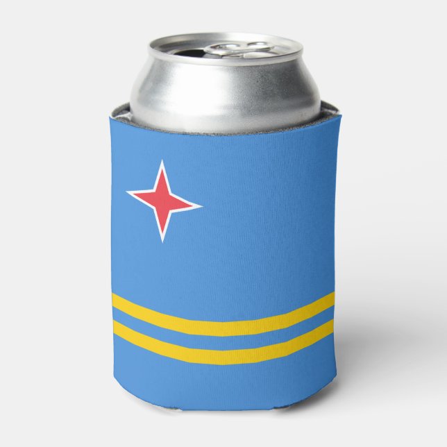 Patriotic Aruba Flag Can Cooler (Can Front)