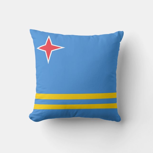 Patriotic Aruba Flag Cushion (Front)