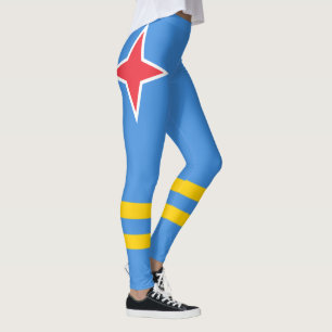 Patriotic Aruba Flag Leggings