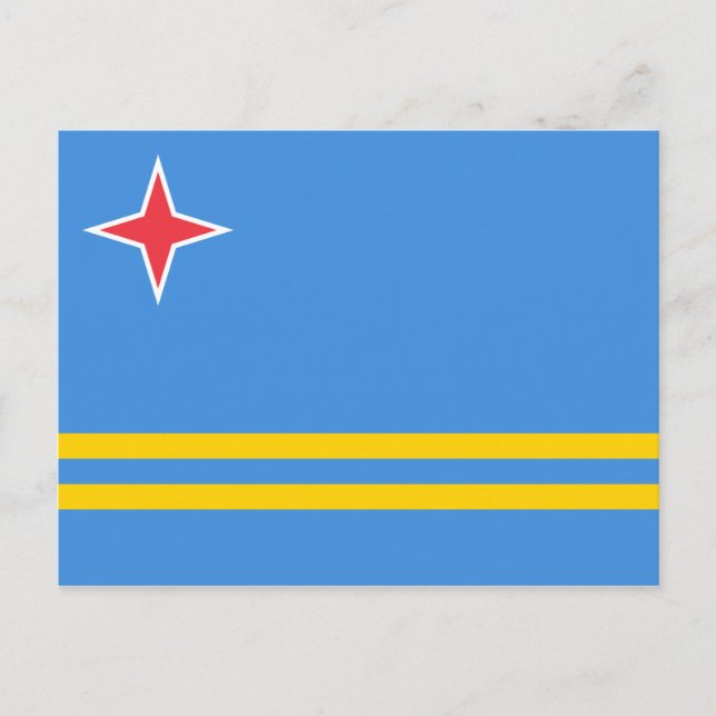 Patriotic Aruba Flag Postcard (Front)