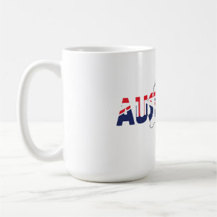 Patriotic Australia Flag Map and Text Coffee Mug