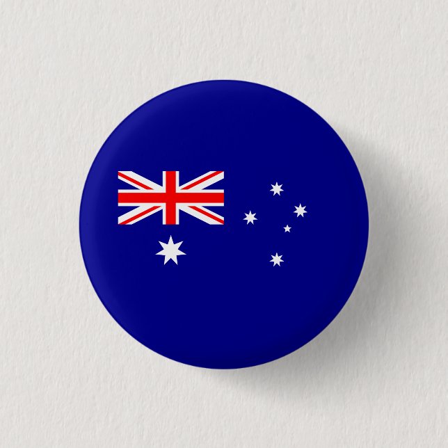 Patriotic Australian Flag 3 Cm Round Badge (Front)
