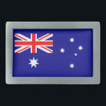 Patriotic Australian Flag Belt Buckle<br><div class="desc">The national flag of Australia.</div>