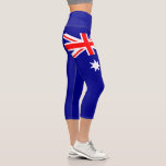 Patriotic Australian Flag Capri Leggings<br><div class="desc">The national flag of Australia.</div>