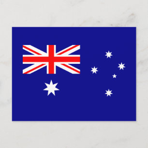Patriotic Australian Flag Postcard