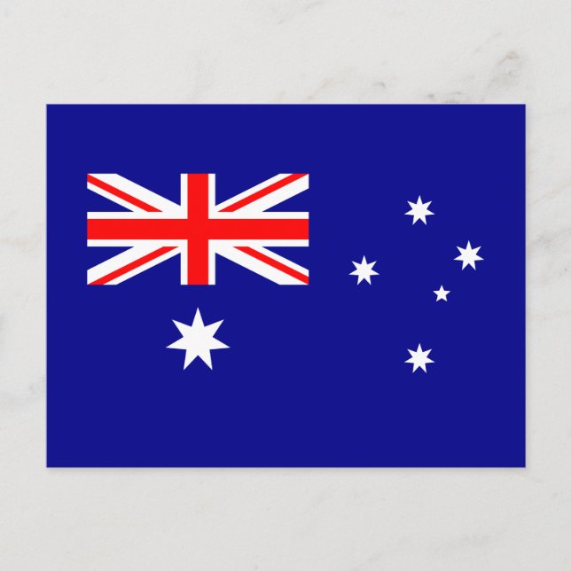Patriotic Australian Flag Postcard (Front)