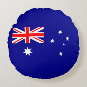 Patriotic Australian Flag Round Cushion