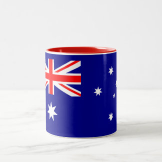 Patriotic Australian Flag Two-Tone Coffee Mug