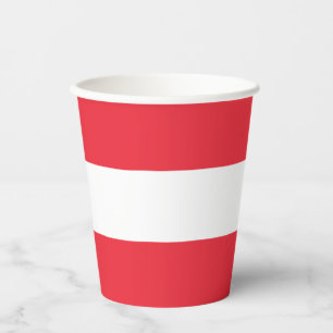 Patriotic Austrian Flag Paper Cups