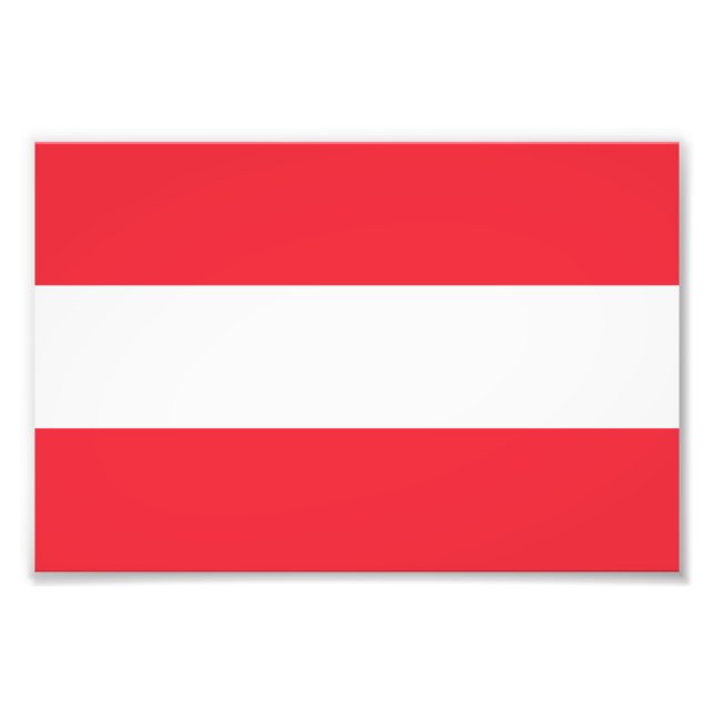 Patriotic Austrian Flag Photo Print (Front)