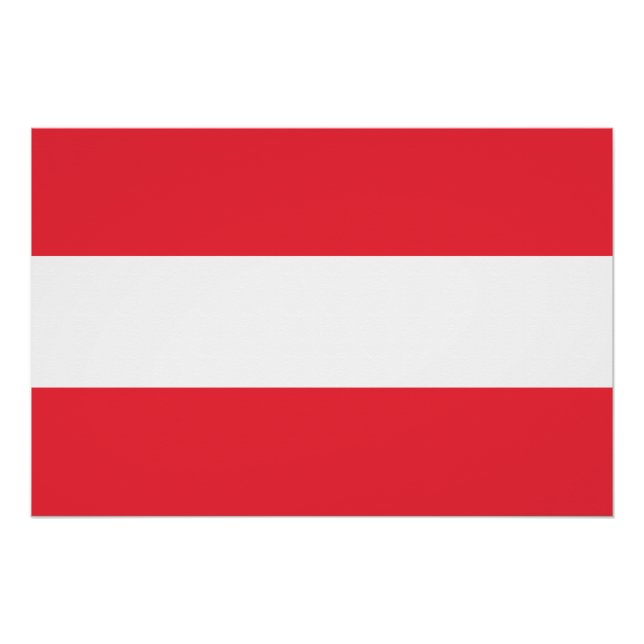 Patriotic Austrian Flag Poster (Front)
