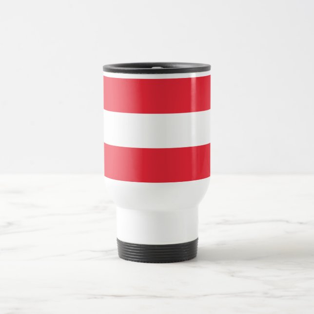 Patriotic Austrian Flag Travel Mug (Center)