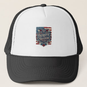 Patriotic Autumn Leaves Vector Graphic Tee Trucker Hat