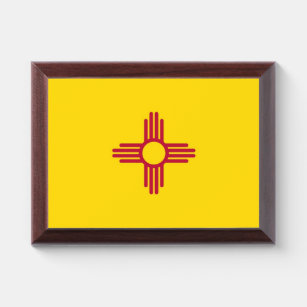 Patriotic award plaque with flag of New Mexico