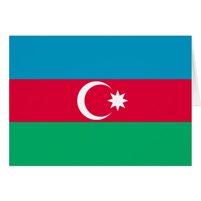 Patriotic Azerbaijan Flag (Front Horizontal)