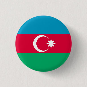 Patriotic Azerbaijan Flag 3 Cm Round Badge