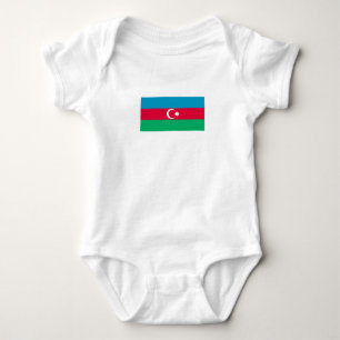 Patriotic Azerbaijan Flag Baby Bodysuit