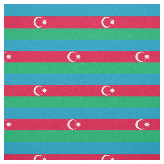 Patriotic Azerbaijan Flag Fabric (Swatch)