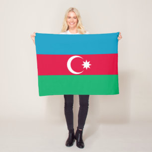 Patriotic Azerbaijan Flag Fleece Blanket