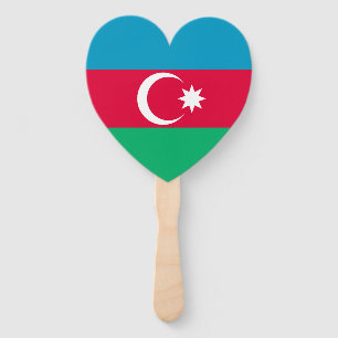 Patriotic Azerbaijan Flag Hand Fan