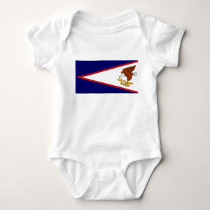 Patriotic baby bodysuit with flag American Samoa