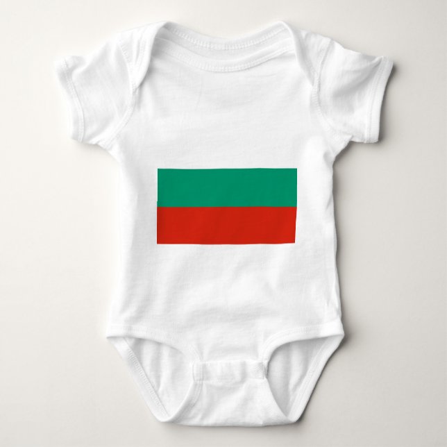 Patriotic baby bodysuit with flag Bulgaria (Front)