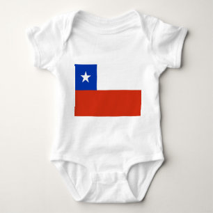 Patriotic baby bodysuit with flag Chile