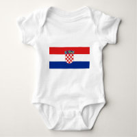 Patriotic baby bodysuit with flag Croatia