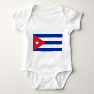 Patriotic baby bodysuit with flag Cuba