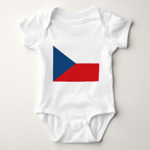 Patriotic baby bodysuit with flag Czechia