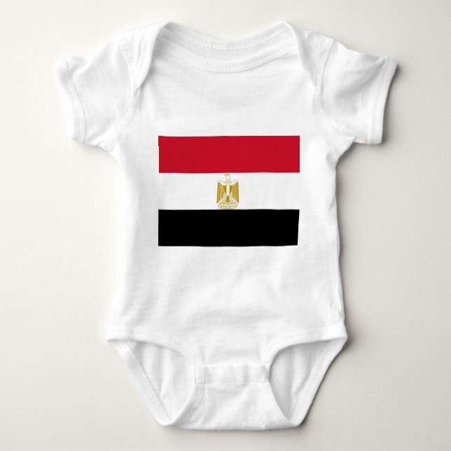 Patriotic baby bodysuit with flag Egypt (Front)