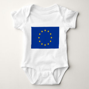 Patriotic baby bodysuit with flag Europe