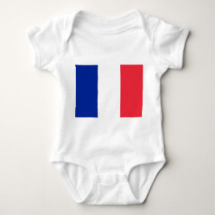 Patriotic baby bodysuit with flag France