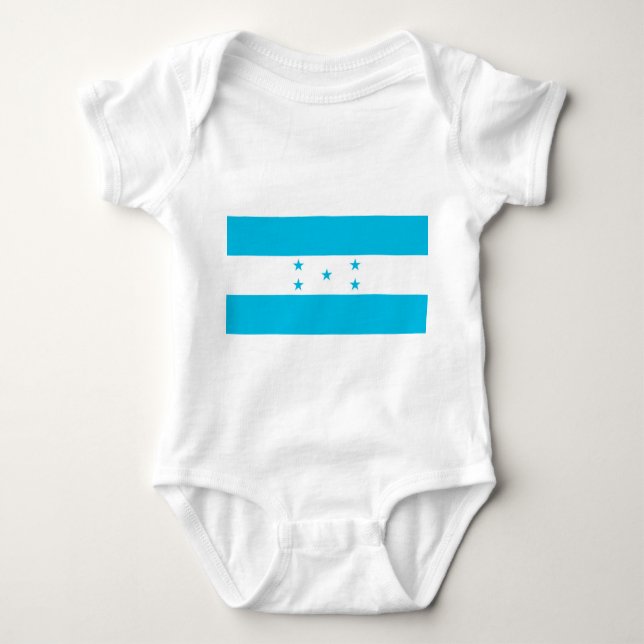 Patriotic baby bodysuit with flag Honduras (Front)