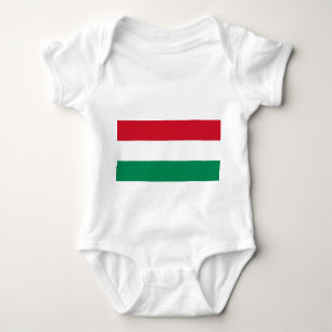 Patriotic baby bodysuit with flag Hungary