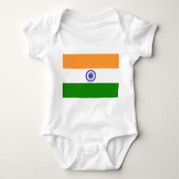 Patriotic baby bodysuit with flag India