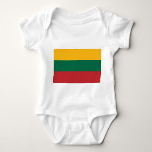 Patriotic baby bodysuit with flag Lithuania