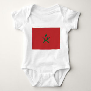 Patriotic baby bodysuit with flag Morocco