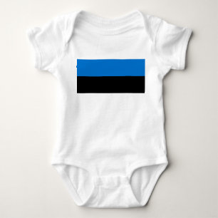 Patriotic baby bodysuit with flag of Estonia